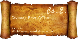 Csabay Erzsébet névjegykártya