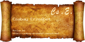 Csabay Erzsébet névjegykártya