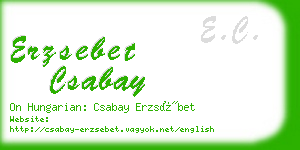 erzsebet csabay business card